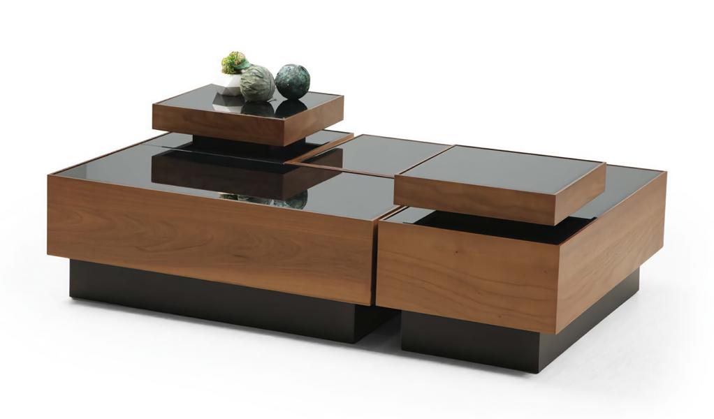 Luxus Couchtisch Holzdesign moderne Beistelltische Tisch 135x90x30 Glastisch