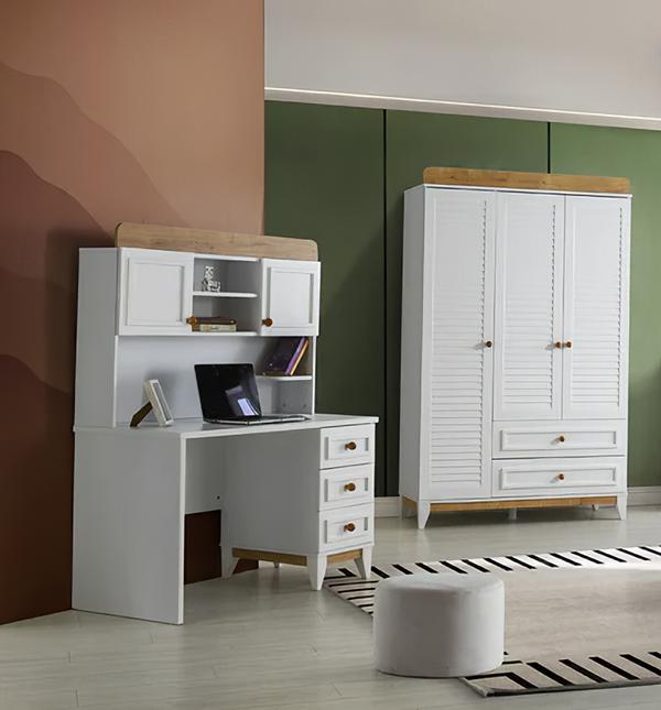 Schreibtisch Kleiderschrank Schlafzimmer Kombination für das Kinderzimmer