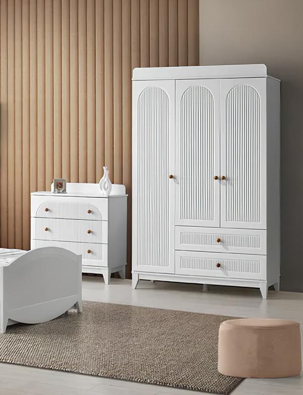 Kommode Kleiderschrank vielseitiges Möbelset für Stauraum Kinderzimmermöbel