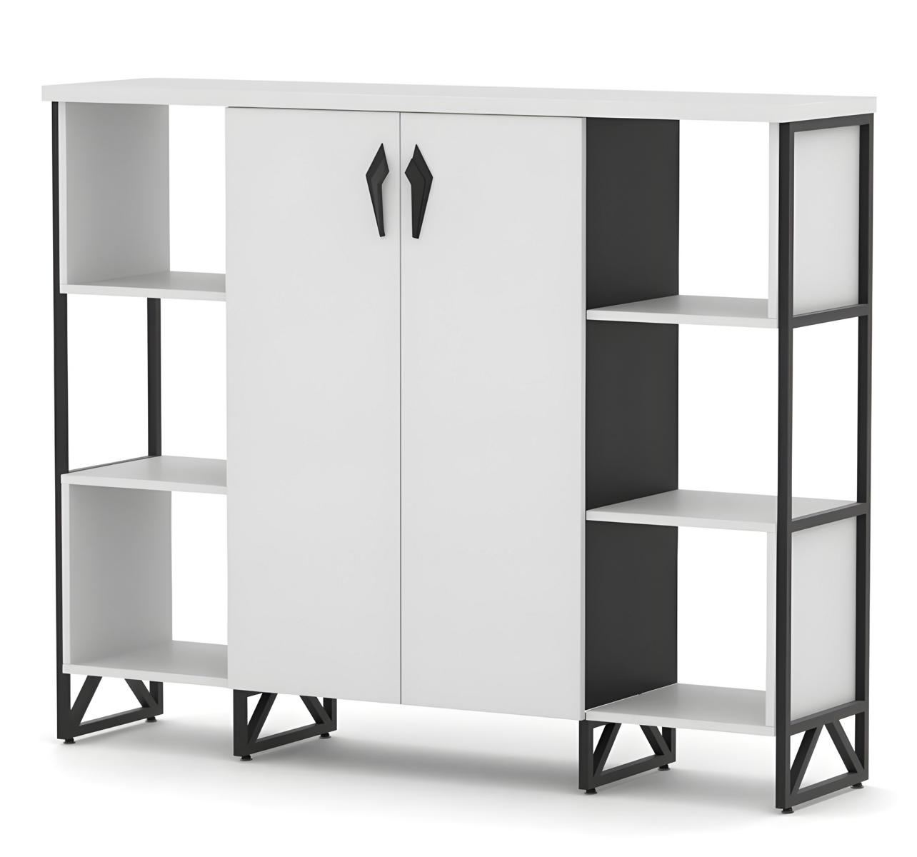 Büroschrank Schrank Regale Beistellschrank Weiß Arbeitszimmer Büromöbel