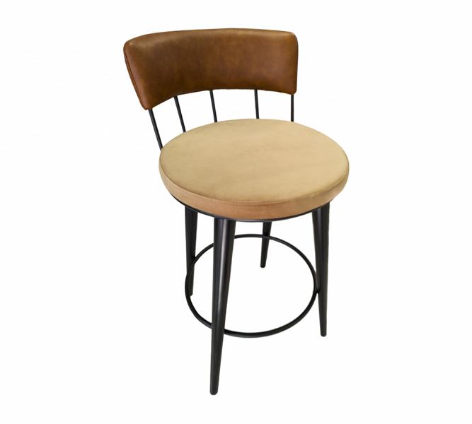 Tresenhocker Barhocker Tresen Stuhl Barstuhl aus Kustleder Rücklehne Hocker