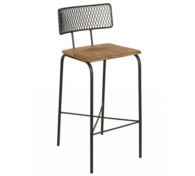 Barhocker Tresenhocker Barstuhl Tresestuhl Stuhl mit Rücklehne Metall