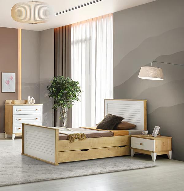 Bett Nachttisch Kommode stilvolle Möbel für Ihr Schlafzimmer 3-tlg. Set