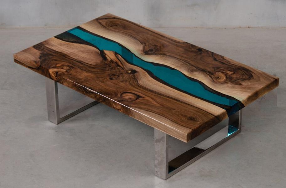 Couchtisch Rechteckig Modern Design Holz Braun Möbel Wohnzimmer Couchtische