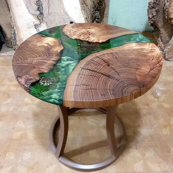 Couchtisch Luxus Design Holz Hochwertig Braun Möbel Wohnzimmer Couchtische Rund