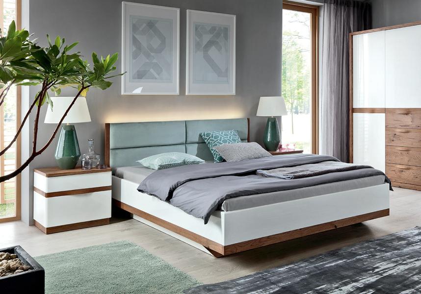 Schlafzimmer Designer Bett 2x Nachttische Luxuriöses Einrichtung Komplett
