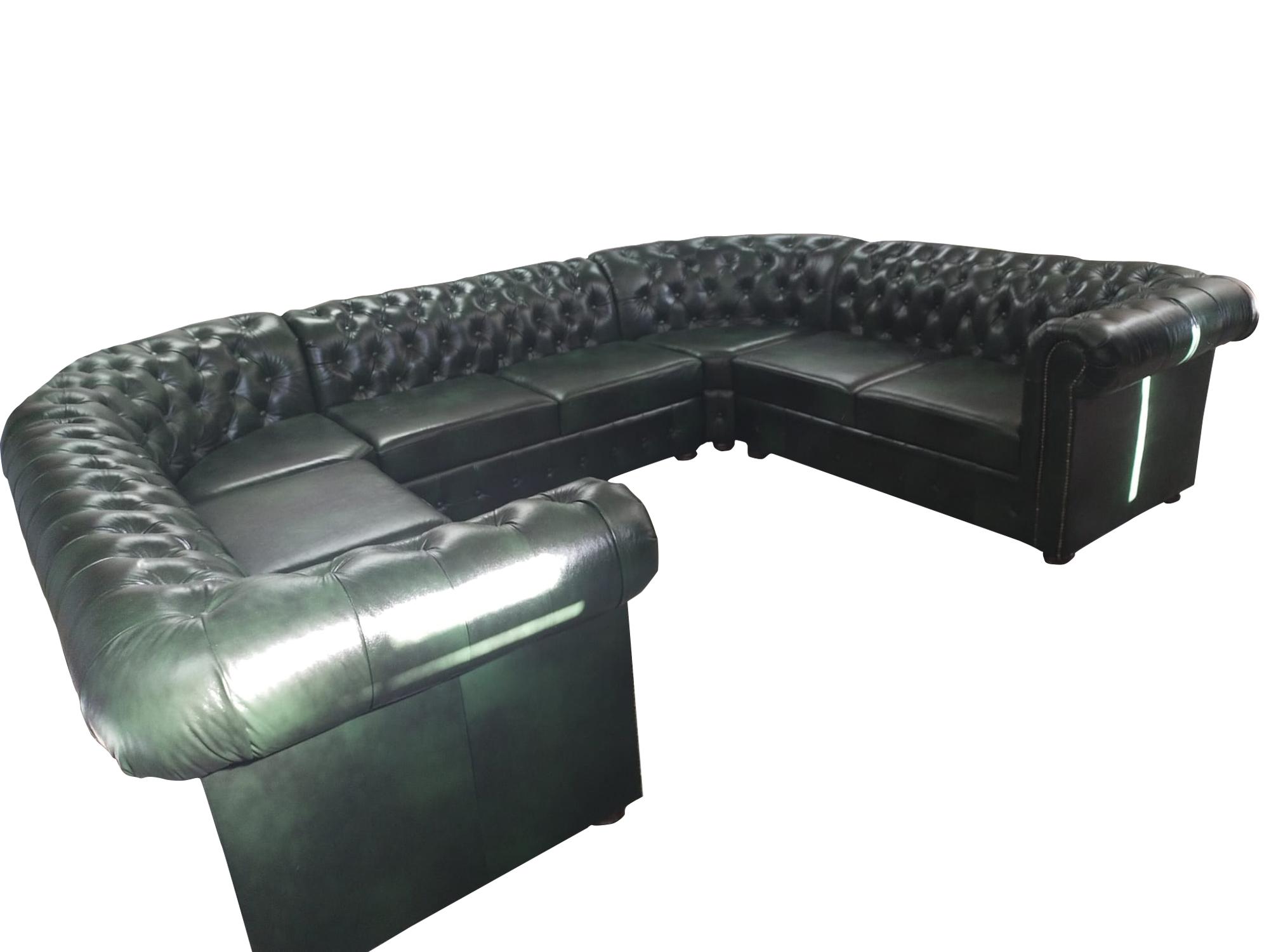 Chesterfield Ecksofa U Form Ledersofa Ecksofas Leder Couch Modern Sofort