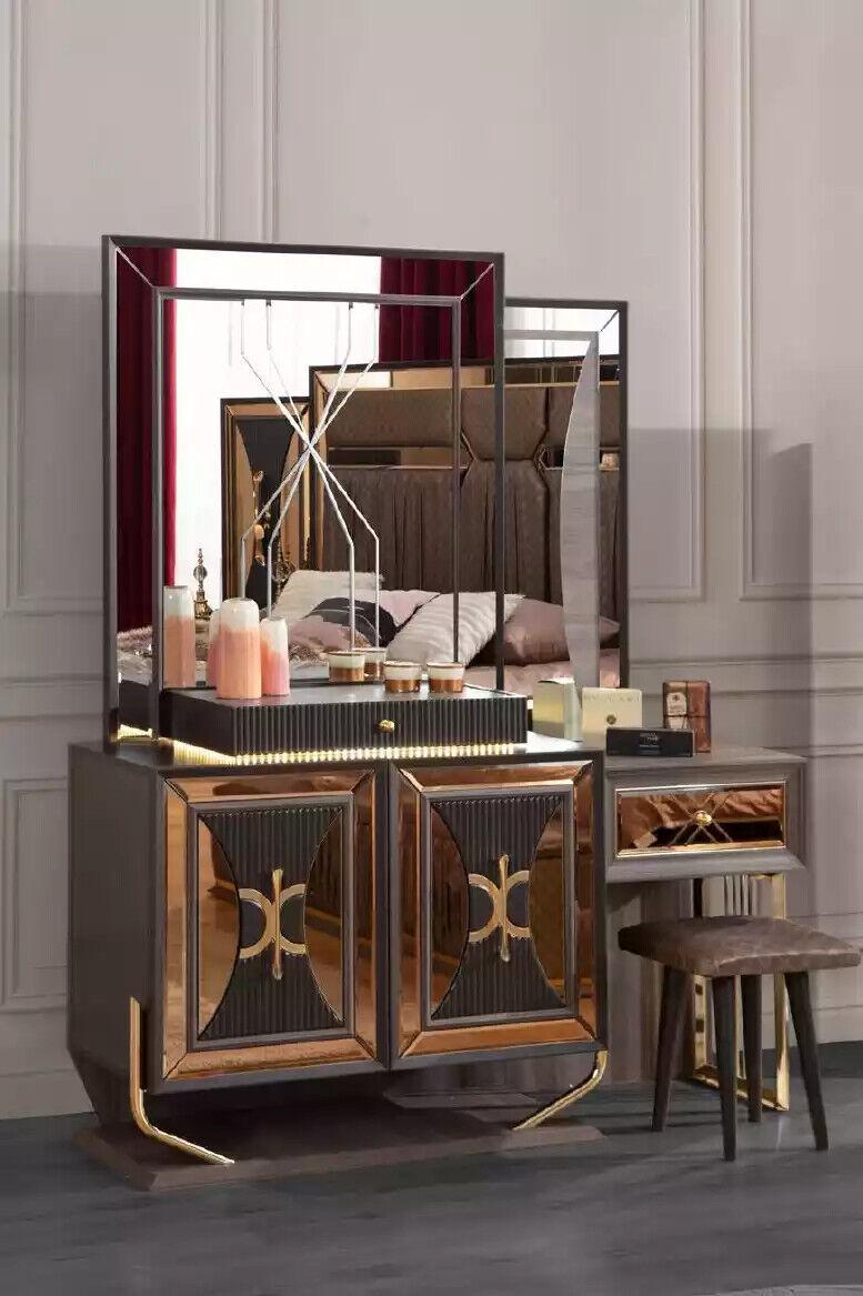 Luxuriöse Gold Schminktisch Konsoletisch Frisiertisch Holz Konsole Sofort