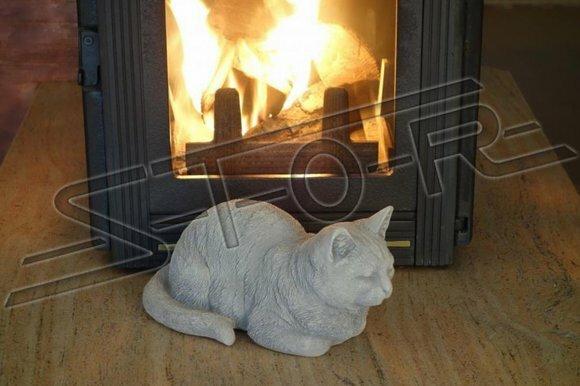 Garten Dekoration Katze Terrasse Stein Figuren Figur Deko Statue Skulptur Sofort