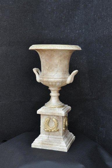 Design Vase 61cm Blumen Kelch Pokal Dekoration Kübel Kalssische