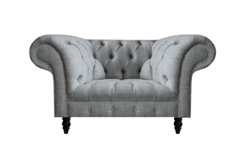 Wohnzimmer Grau Sessel Couch Sitz Chesterfield Moderne Polstermöbel