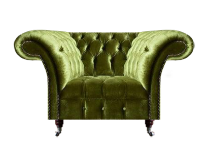 Luxuriöse Möbel Wohnzimmer Design Sessel Polstermöbel Textil Sitz Chesterfield