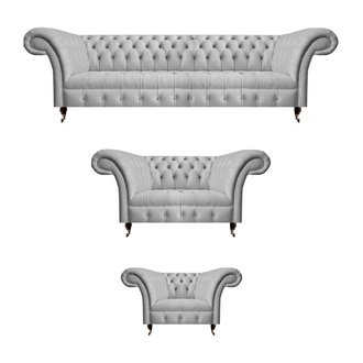 Sofagarnitur 3tlg Textil Möbel Wohnzimmer Set 4+2+1 Moderne Chesterfield