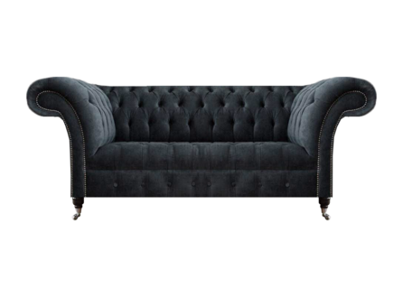 Grau Sofa Dreisitzer Couch Textil Chesterfield Wohnzimmer Luxuriöse