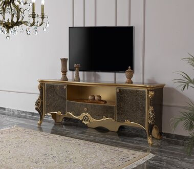 Sideboard Lowboard TV Ständer RTV Holz Braun Wohnzimmer Tisch Luxus