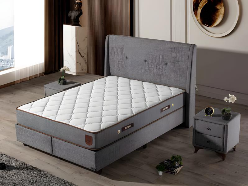 Modernes Bettgestell Hochwertiges Metall mit elegantem Design und Kopfteil