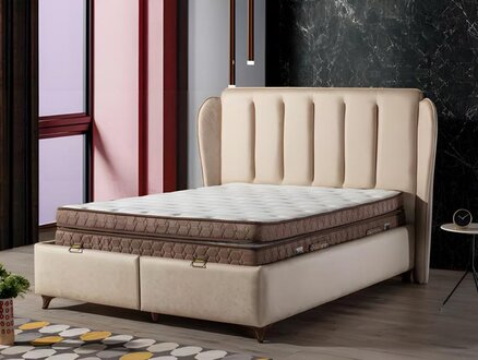 Luxuriöses Boxspringbett Elegantes Kopfteil für Komfort und stilvolles Wohnen