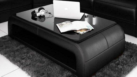 Ledertisch Couchtisch Glastisch Sofa Beistell Tisch Tische Couchtische Sofort