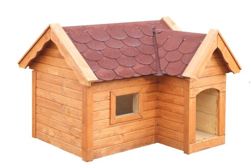 Hundehütte Holz Massiv Outdoor Hundehaus Garten Tierhaus wetterfest Haustiermöbel Sofort
