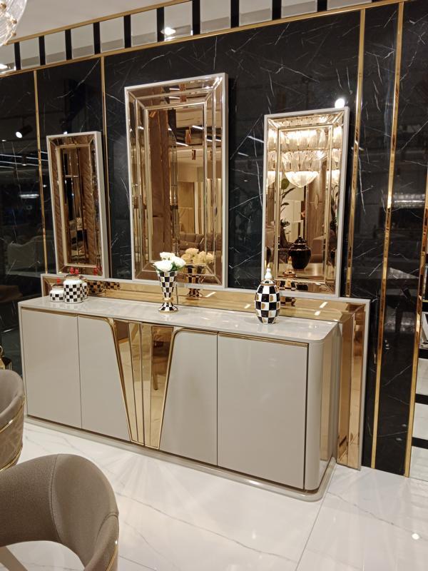 Luxuriöser Modern Kommode mit 3x Spiegel Exklusives Design und Hochwertige Sofort
