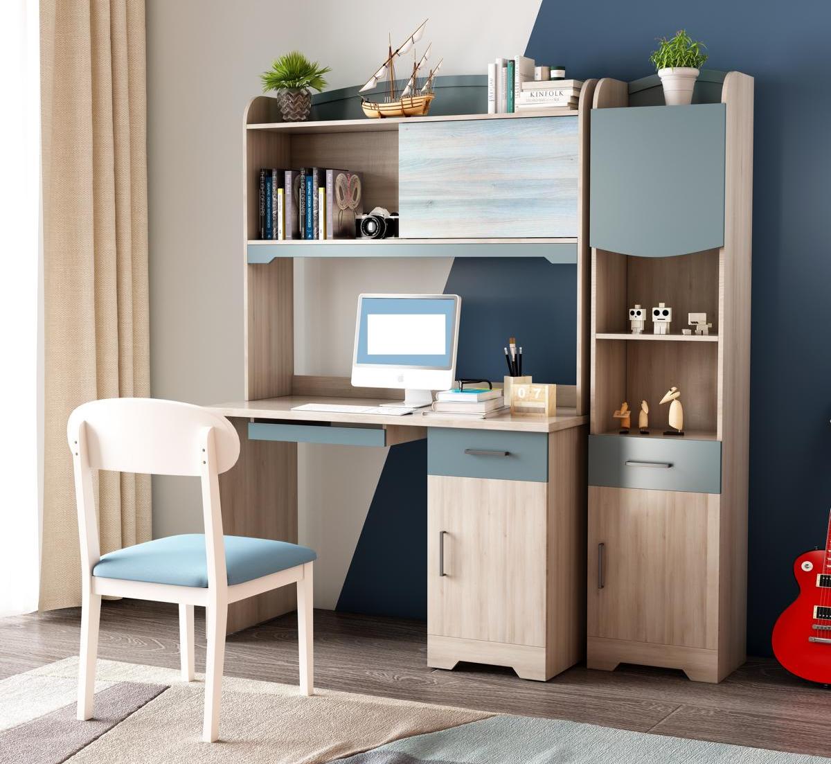 Klassische Schreibtisch Holz mit Schrank Jugendzimmer Möbel Sofort