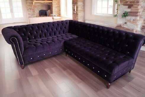 Chesterfield Ecksofa Couch 210x300cm Maßfertigung Luxus Sofa Sofort