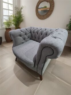 Moderner Stoffsessel in Grau – Clubsessel für Wohnzimmer Sofort