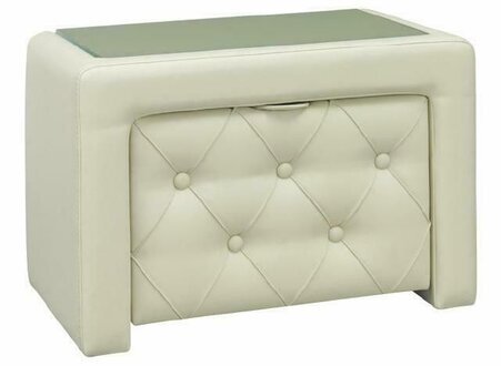 Moderner Weißer Nachttisch aus Textil – Elegantes Design Sofort