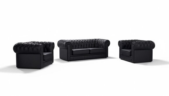 Ledersofa Sofa Couch Sofagarnitur 3+2+1 Sitzer Garnitur Design 100% Leder Sofort
