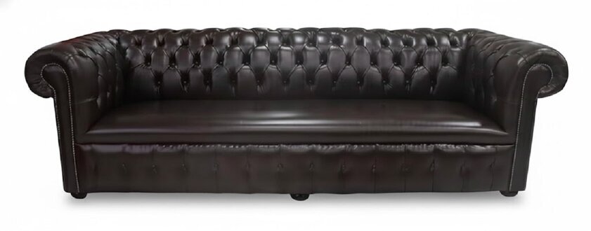 Chesterfield Design Luxus Polster Sofa Couch Sitz Garnitur 100% Leder Sofort