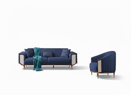 Luxus Sofagarnitur 3+1 Sitzer Couch Polster Dreisitzer Set Textil 2tlg Sofort