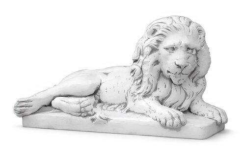 Löwe Liegend Statue Figur Garten Dekoration Skulptur Antik Stil 633 Sofort