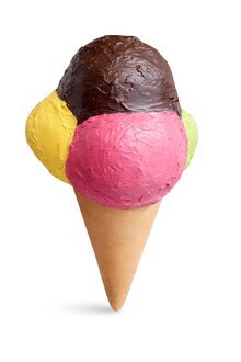 Skulptur Hornskulptur für den Garten Modern Eiscreme Vielfarbig Sofort