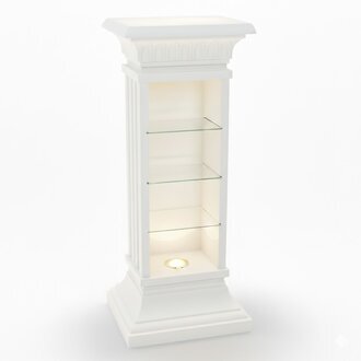 Design Vitrine Regal Glas Säule Vitrinen Regale CD Schrank Lampe 6894 Sofort