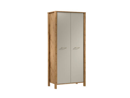Garderobenschrank mit Kleiderstange Regal Holzschrank Kleiderschrank