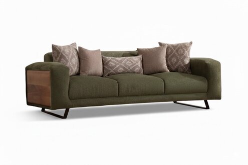 Gemütliches Stoffsofa für 4 Personen zeitloses Design mit weicher Polsterung Sofort