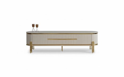 TV Ständer RTV Lowboard Weiß Tisch Holz Modern Wohnzimmer Sideboard Sofort