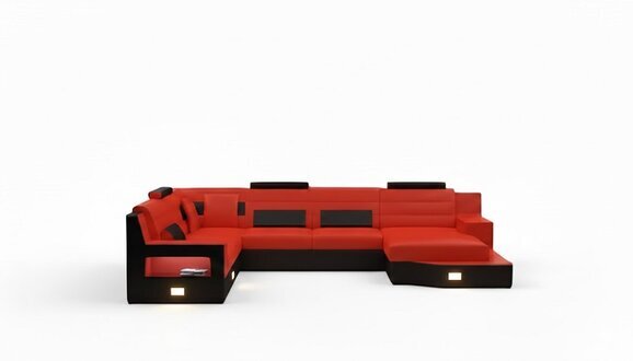 Wohnlandschaft Ecksofa Sofa Couch Polster Garnitur Ledersofa Schlafsofa Sofort