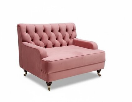 Design Chesterfield Stoff Couch Sessel 1.5 Sitzer Polster Lounge Club Sofort