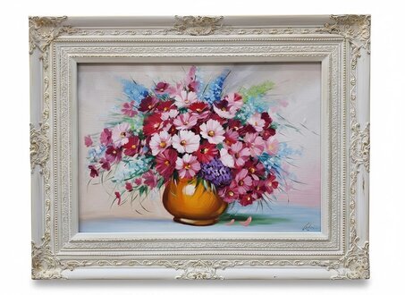 Moderne Ölgemälde mit klaren Linien und eleganten Akzenten Sofort