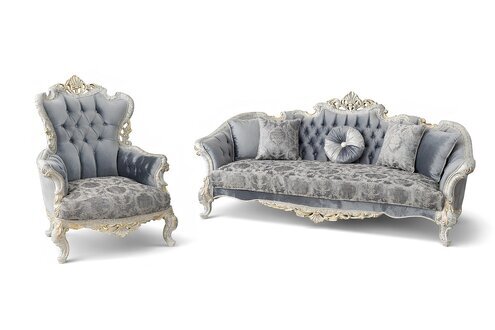 Klassische Chesterfield Barock Couch Wohnzimmer Möbel Komplett Set 3+1 Sitzer