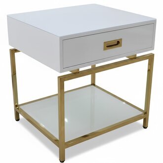 Beistelltisch Couchtisch Kaffetisch Quadrat Wohnzimmertisch Weiß Sofort