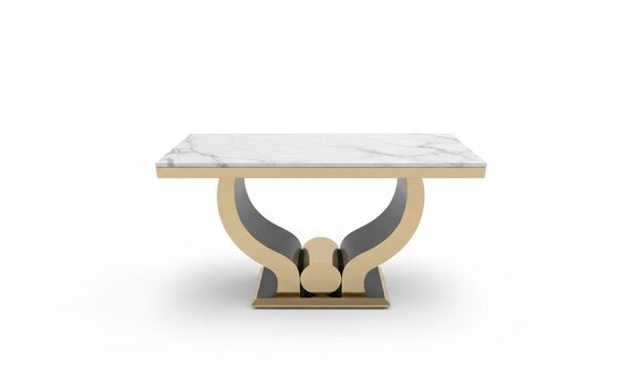 Rechteck Esstisch dunkler Färbung besteht aus Holz für Esszimmer Esstisch Sofort