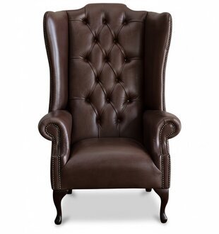 Chesterfield Ohrensessel Klassische Stuhl der Premium Klasse 100% Leder Sofort