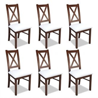 Chesterfield Stuhl Set 6er Esszimmer Garnitur mit Stoffpolster Sofort