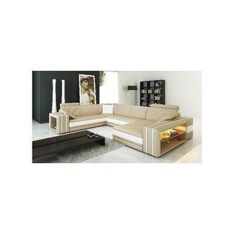 Design Sofa Couch Sitz Leder PolsterGarnitur Wohnlandschaft Ecksofa