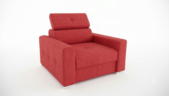 Sessel Moderner Lounge Club Wohnzimmer Modern Textil Stoff Rot Kreative Möbel