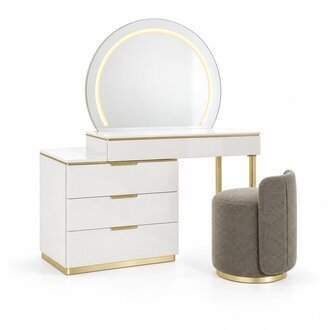 Schminktisch Set Konsole Spiegel Schlafzimmer Möbel Design Hocker Set Neu