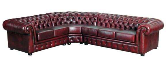 Chesterfield Ecksofa Ledersofa Sofa Couch Wohnlandschaft Eckgarnitur