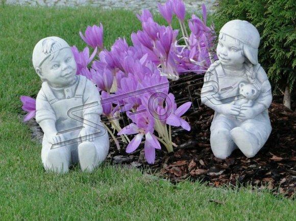Junge Bub 34cm Figur Statue Figuren Skulptur Statuen Garten Dekoration